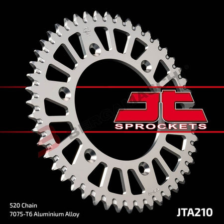 CORONA PER TRASMISSIONE MOTO ALL.7075T6 JTA 210 Z51 BLK JTA210.51BLK 51 DENTI