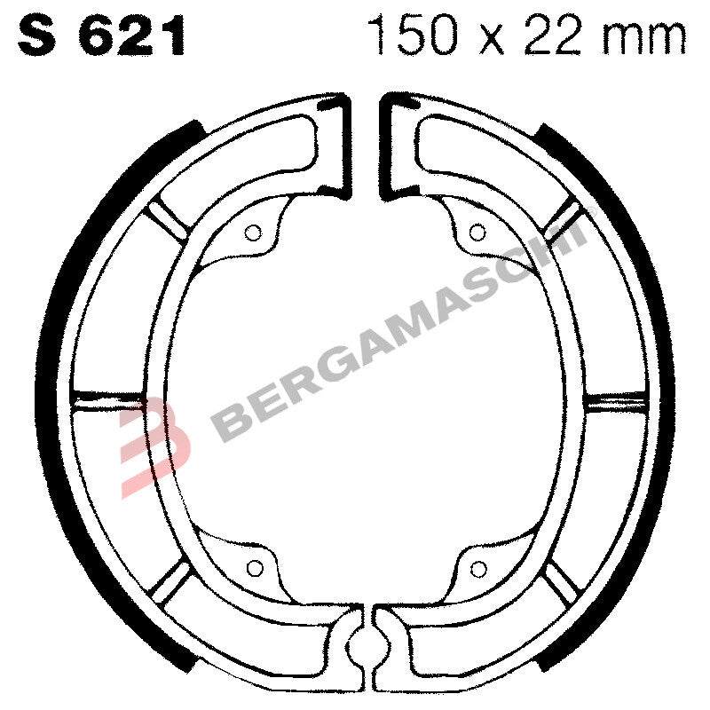 GANASCE FRENO PER MOTO SUZUKI RM250 EBC S621 MESCOLA ORGANICA
