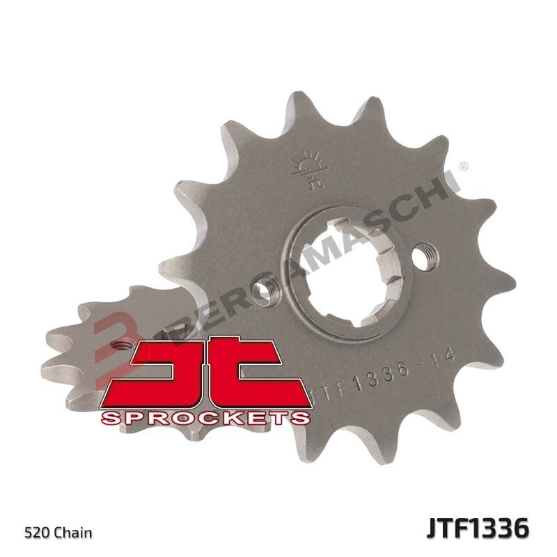 PIGNONE TRASMISSIONE PER MOTO JT 1336 Z14 JTF1336.14 14 DENTI ACCIAIO PASSO 520