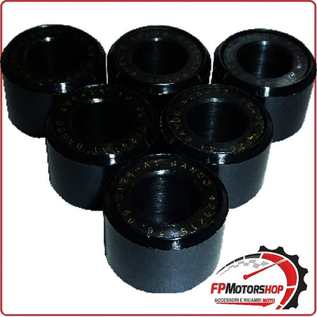 KIT 6 RULLI MASSETTE VARIATORE 20X15 16G PER SH 125/150 13-16 DINK 200 04-06