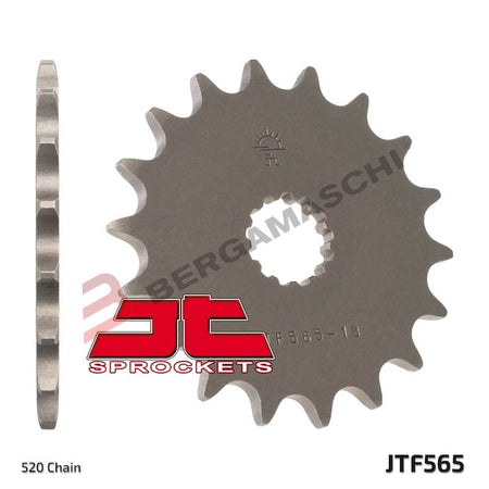 PIGNONE TRASMISSIONE PER MOTO JT 565 Z14 JTF565.14 14 DENTI ACCIAIO PASSO 520