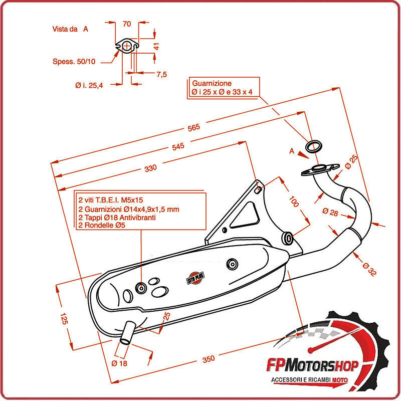 MARMITTA SILENZIATORE TERMINALE SCARICO SITO PER APRILIA SCARABEO 50 93-97 0573