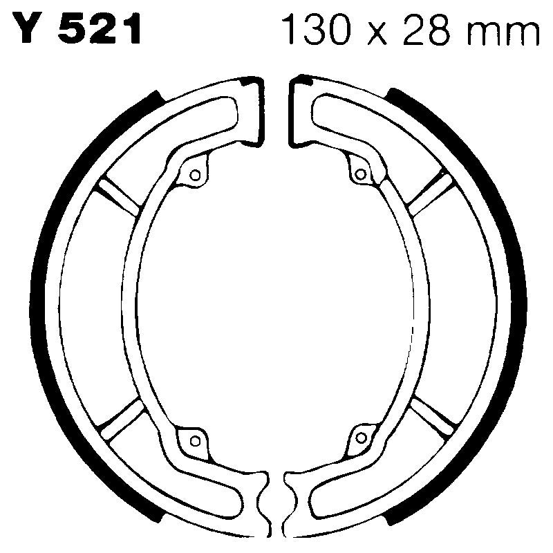 GANASCE FRENO PER MOTO YAMAHA XC 125 BELUGA EBC Y521 MESCOLA ORGANICA