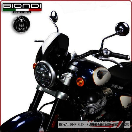 CUPOLINO PARABREZZA MOTO PER ROYAL ENFIELD METEOR 350 2021> SPORT FUME SCURO