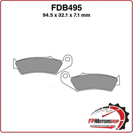 PASTIGLIE FRENI PER MOTO FDB495P HONDA CR 125/250/500 R 87>94 NX DOMINATOR 250