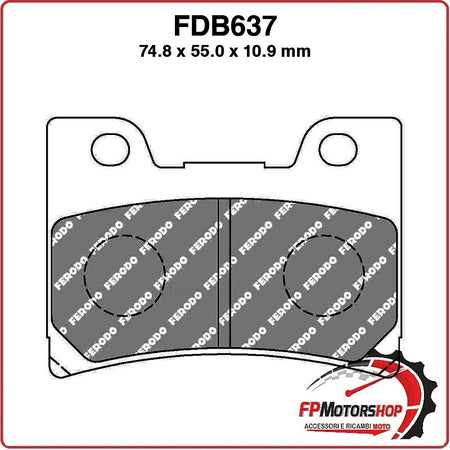 PASTIGLIE PASTICCHE FRENO FERODO MOTO FDB637P PER YAMAHA FZR 600 1000 R