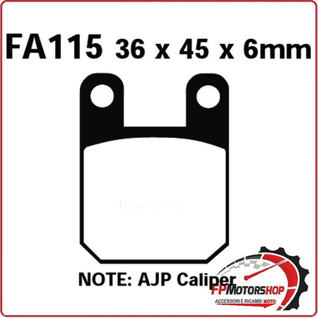PASTIGLIE PASTICCHE FRENO PER MOTO YAMAHA RIEJU EBC FA115R SINTERIZZATA