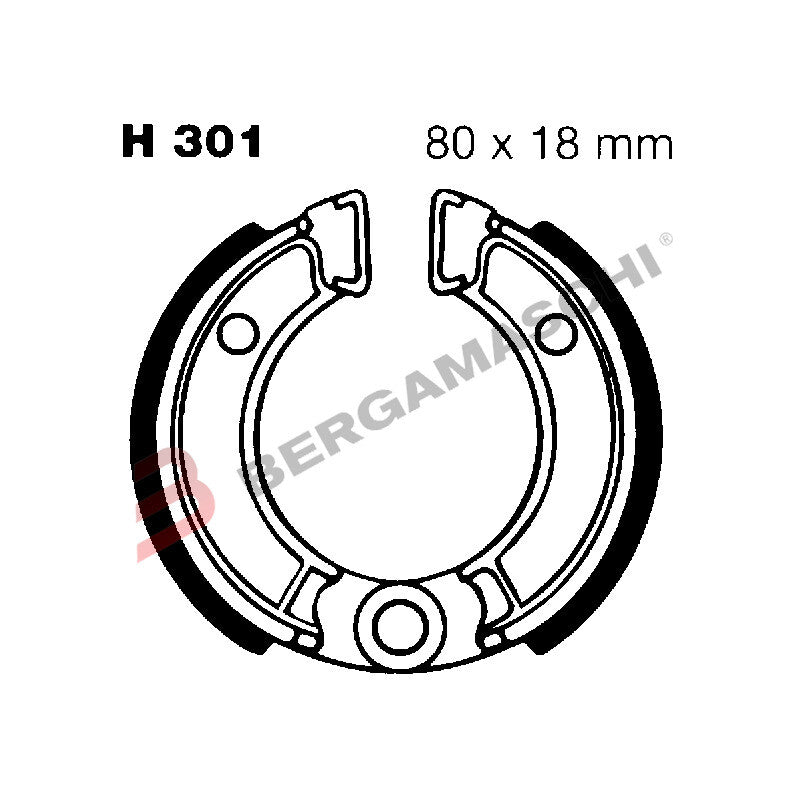 GANASCE FRENO PER MOTO HONDA NS 50 EBC H301 MESCOLA ORGANICA