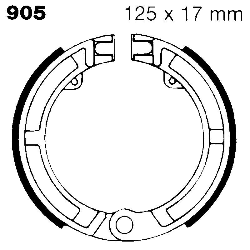 GANASCE FRENO PER MOTO PIAGGIO VESPA 50 R ANTERIORE EBC V905 MESCOLA ORGANICA