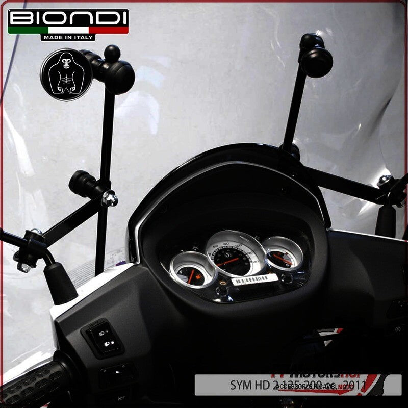 KIT ATTACCHI PARABREZZA SCOOTER PER SYM HD EVO LH12 125 06> LH1 BIONDI 8500638