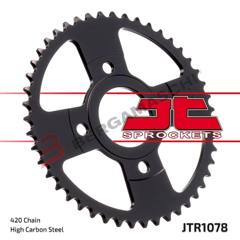 CORONA PER TRASMISSIONE MOTO JT 1078 Z60 JTR1078.60 60 DENTI ACCIAIO PASSO 420