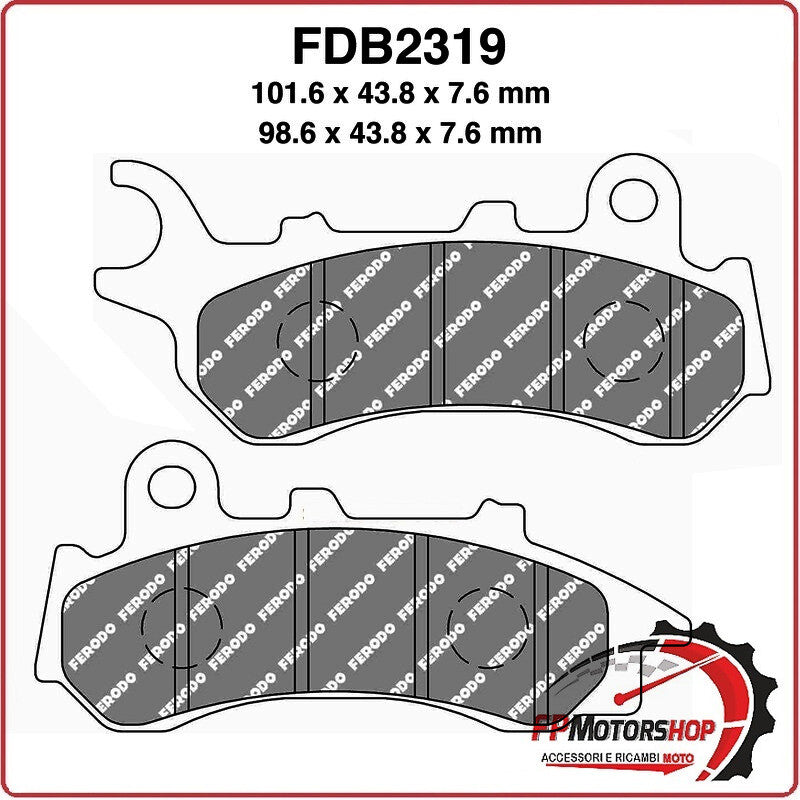 PASTIGLIE PASTICCHE FRENI PER SCOOTER FDB2319EF HONDA PCX 125 18>