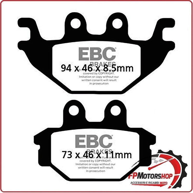 PASTIGLIE PASTICCHE FRENO FRENI PER MOTO QUAD KYMCO KXR/MXU 250 300 EBC FA377TT