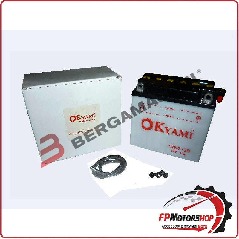 BATTERIA PER MOTO OKYAMI 12N7-3B 12V 7AH 137X76X135MM CCA80 AERMACCHI