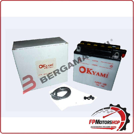 BATTERIA PER MOTO OKYAMI 12N7-3B 12V 7AH 137X76X135MM CCA80 AERMACCHI
