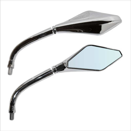 Coppia specchi cromati "Razor" fil.mm10