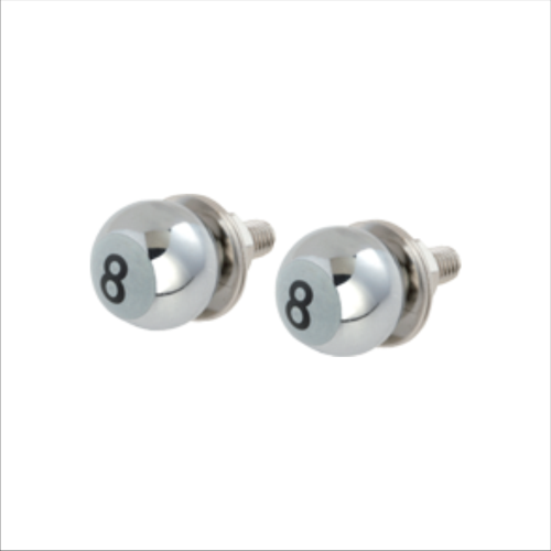 Coppia viti targa palla 8 cromata