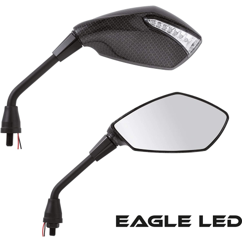 Cp specchi "EAGLE LED" carbon-look - E