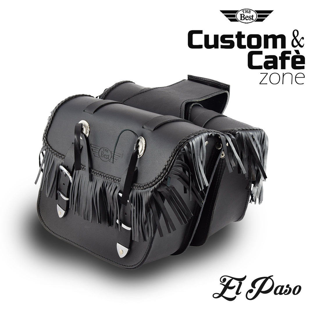 [AM.3160] Borse El Paso c/frange in cuoio nero