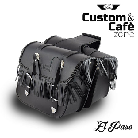[AM.3160] Borse El Paso c/frange in cuoio nero