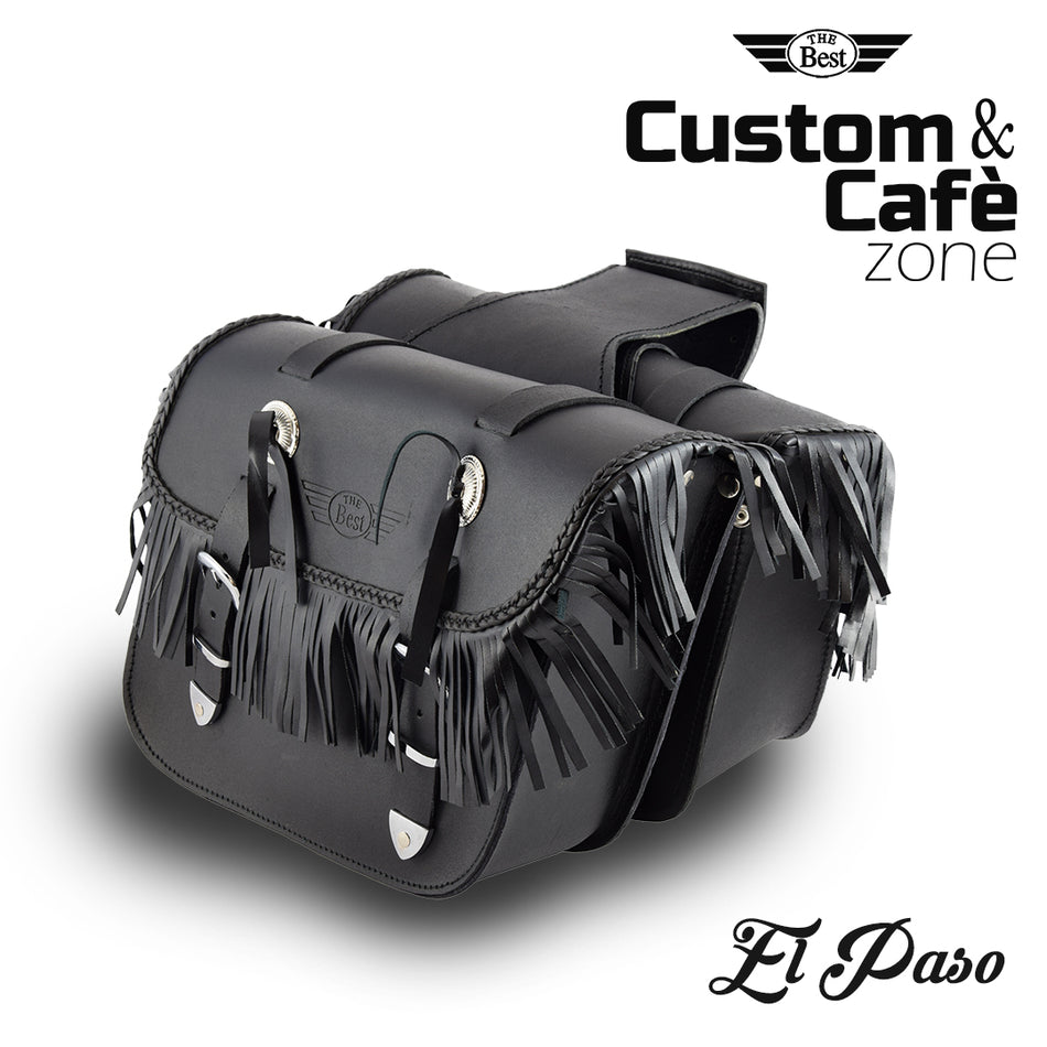 [AM.3160] Borse El Paso c/frange in cuoio nero