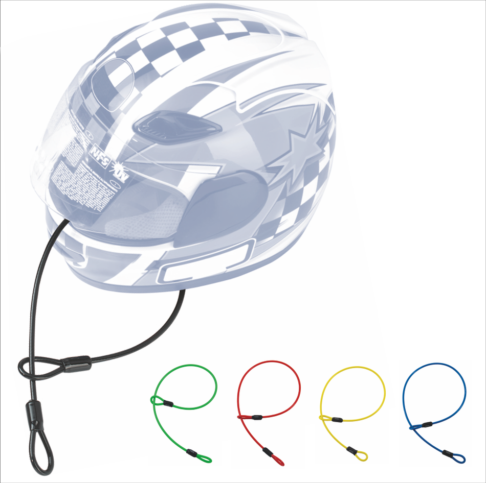 Cavetto antifurto per casco - blu