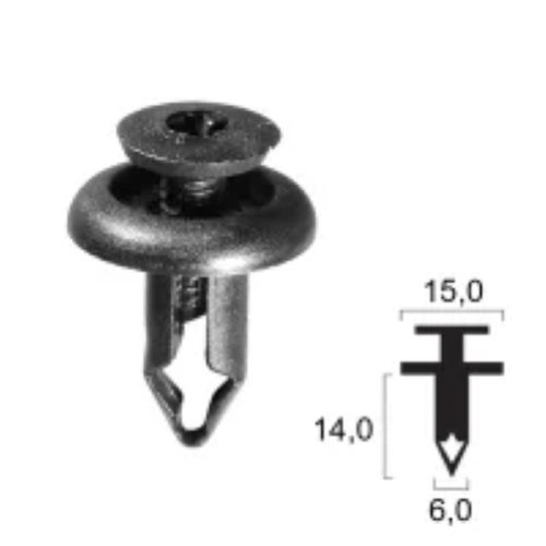 Rivetto in plastica HONDA - Passaruota, Presa aria, Fanale posteriore