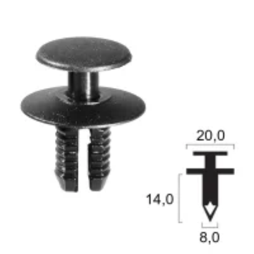 Rivetto in plastica BMW - Radiatore