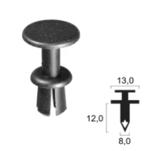 Rivetto in plastica BMW - Ventola, Silenziatore, Varie