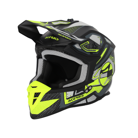 CASCO LINEAR 2206 GRAPHIC NERO GIALLO FL TAGLIA XS MOTOCROSS ENDURO OFFROAD