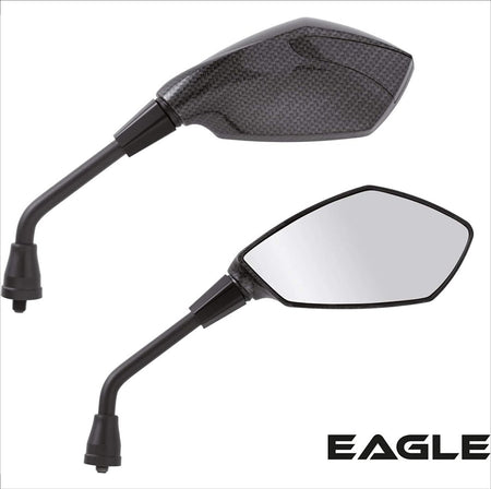 [AM.9851] Cp specchi 'EAGLE' carbon-look mm. 10 -E