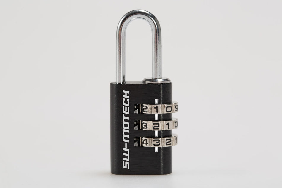 [BC.LOC.00.001.10200/B] Lucchetto per borse da moto Nero. Con codice numerico.