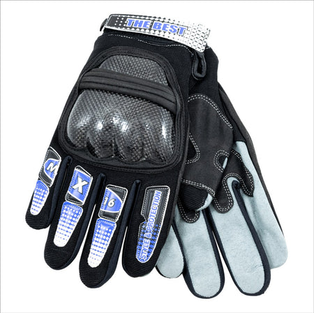 [AM.4335.M] Guanti MX-16 carbon protection-BLU tg. M