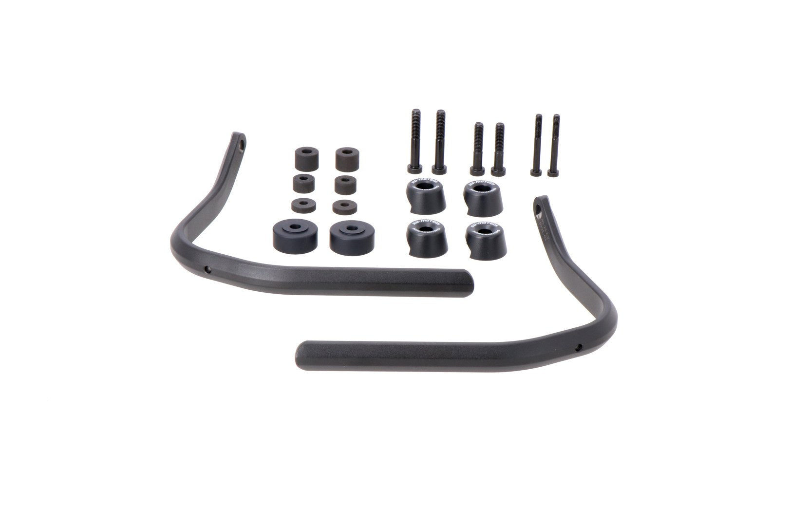 [HDG.00.220.80701/B] Kit di montaggio paramani Nero. Attacco a filetto interno manubrio 6/8mm.