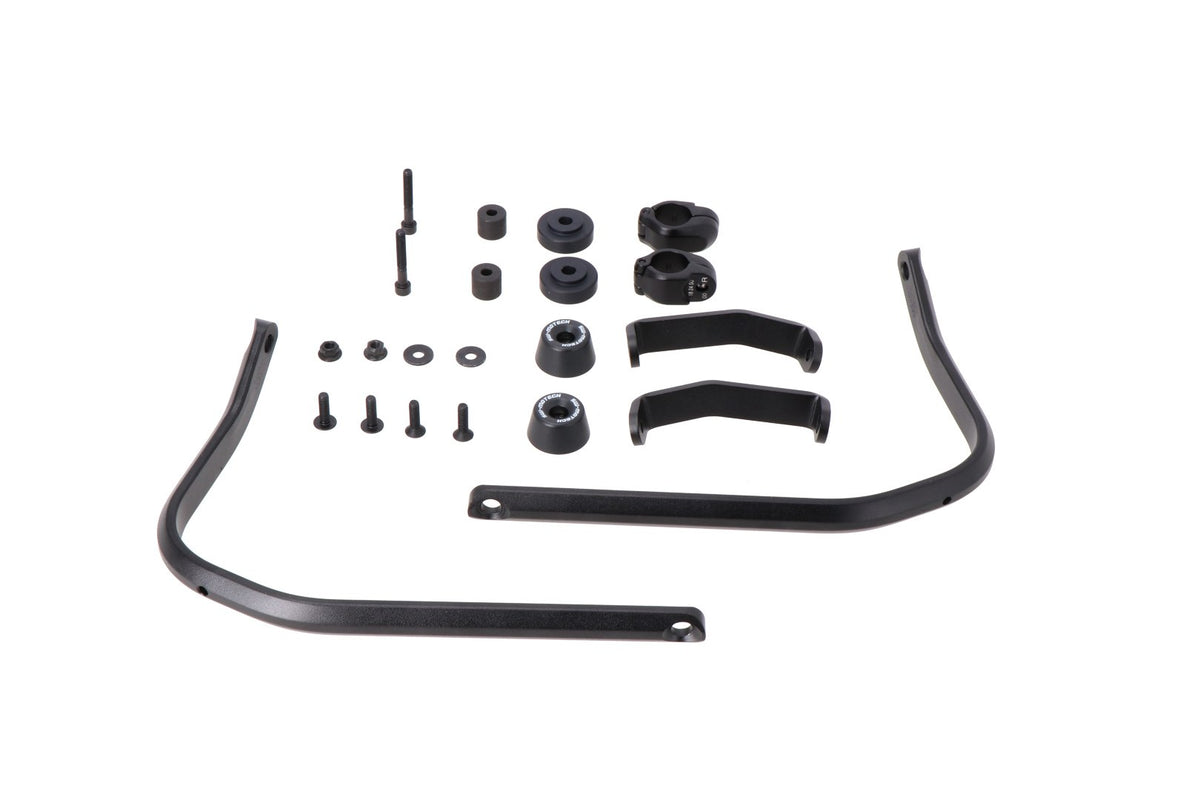 [HDG.00.220.84400/B] Kit di montaggio paramani Nero. Honda CRF300L, Triumph Scrambler 400X.