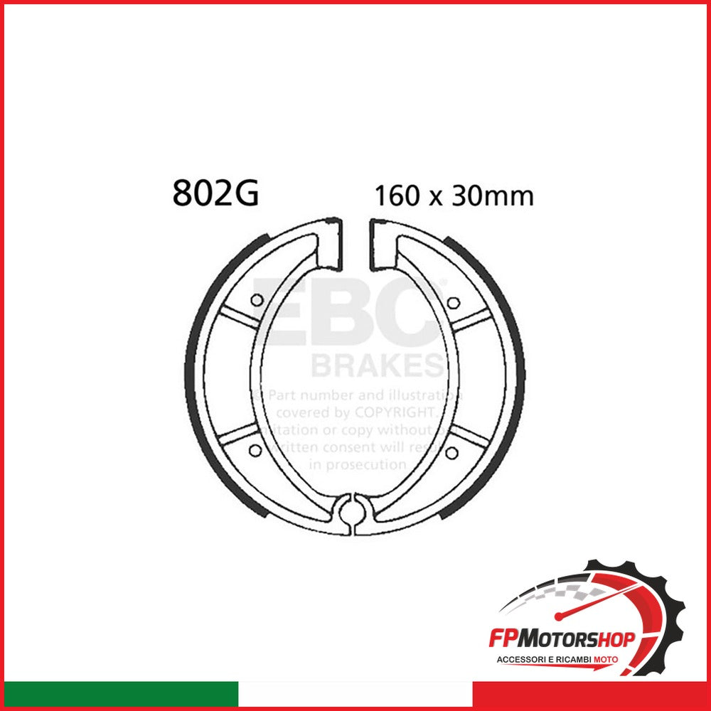 GANASCE HUSQVARNA WR 125/240/ 250/400/430 EBC 802G SCANALATE 1980-1988