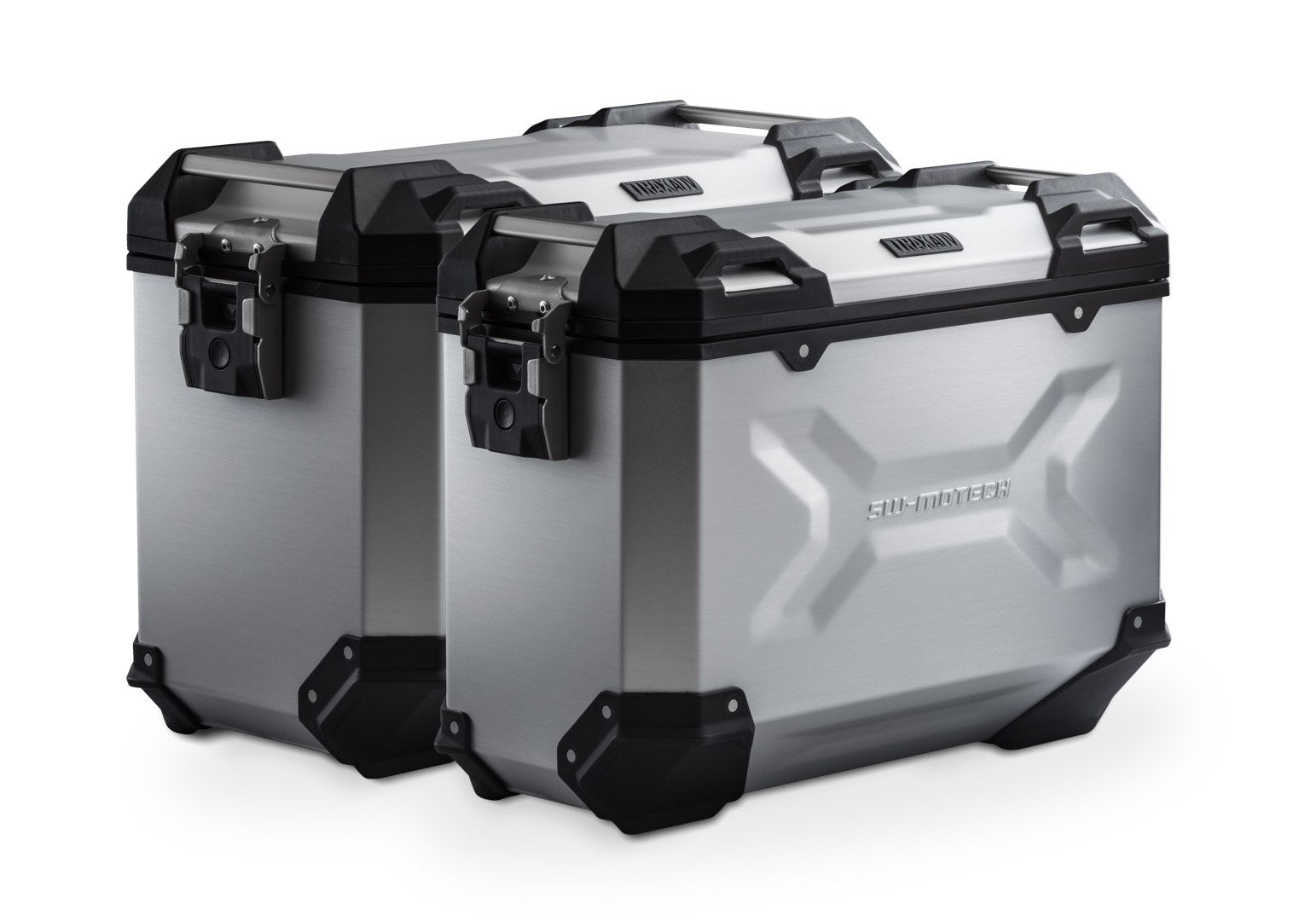[KFT.07.559.70001/S] Sistema valigie in alluminio TRAX ADV Argento. 37/45 l. BMW F 800/ 700/ 650 GS (07-18).