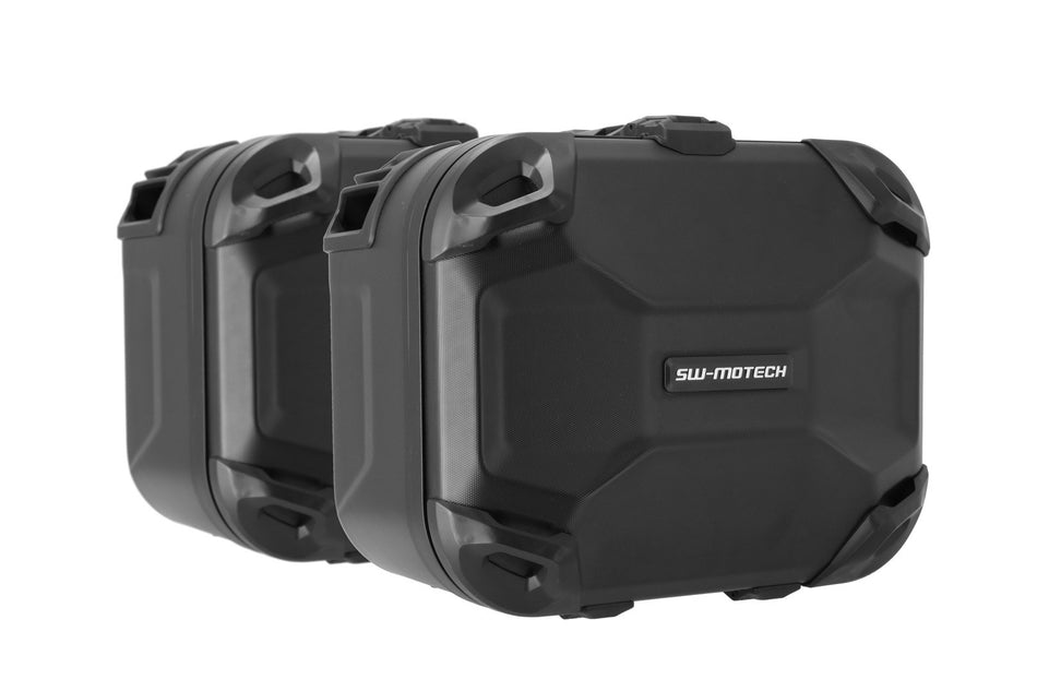 [KFT.22.822.65301/B] Sistema di valigie rigide DUSC modello USA Nero. 41/41 l. Multistr V4 (20-24),Sport/GT/Rally.