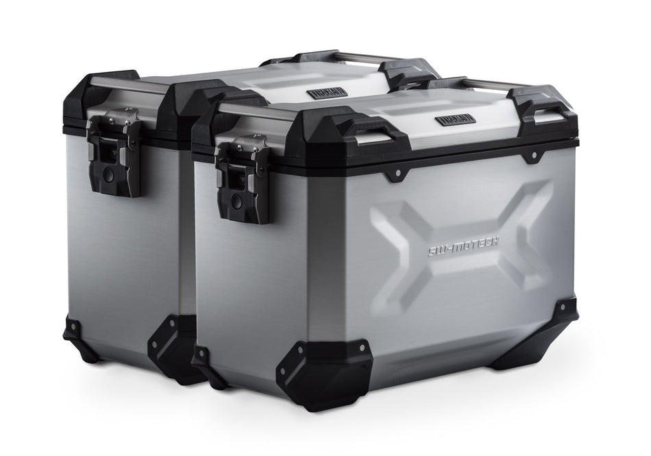 [KFT.22.822.70301/S] Sistema valigie in alluminio TRAX ADV modello USA Argento. 45/45 l. Ducati Multistrada V4 (20-).
