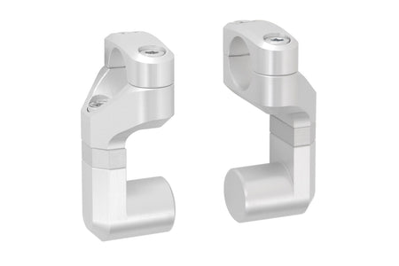 [LEH.00.039.170/S] Riser manubrio inclinati Ã 22 mm Vario Sollevamento/abbass. variabile. Argento.