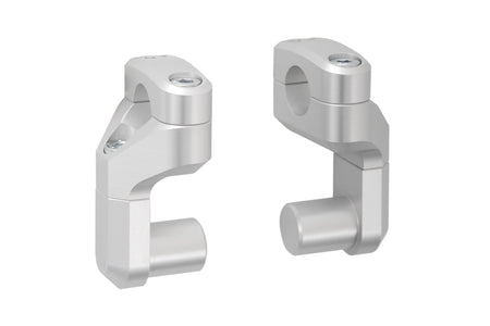 [LEH.00.039.171/S] Riser manubrio inclinati Ã 28 mm Vario Sollevamento/abbass. variabile. Argento.