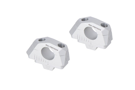 [LEH.00.039.31000/S] Riser manubrio inclinato regolabile per Ã28 A=28mm. Posa a 5/10/15/20/25/30 mm. Argento.