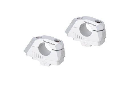 [LEH.00.039.31100/S] Riser manubrio inclinato regolabile Ã28 con offset Argento. BMW F 850 GS/Adv (17-), F 900 GS (23-).