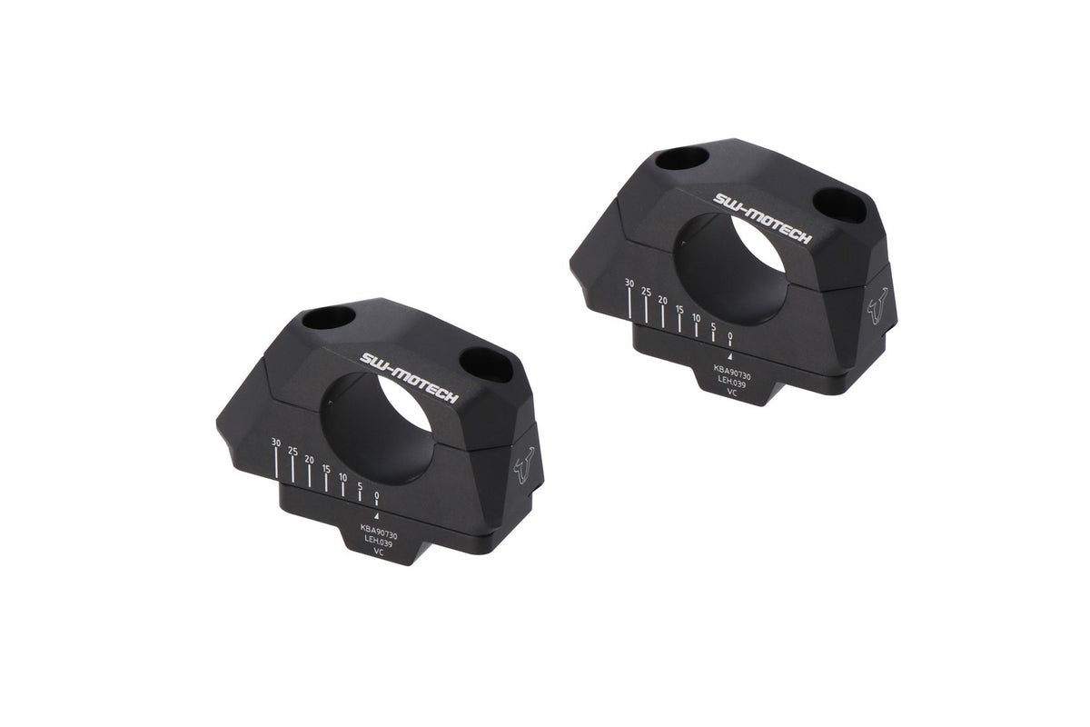 [LEH.00.039.32000/B] Riser manubrio inclinato regolabile per Ã32 A=32mm. Spostabile 5/10/15/20/25/30 mm. Nero