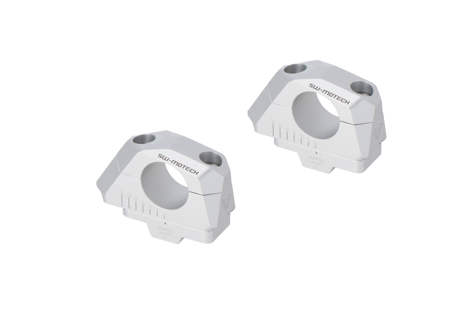 [LEH.00.039.32000/S] Riser manubrio inclinato regolabile per Ã32 A=32mm. Posa a 5/10/15/20/25/30 mm. Argento.