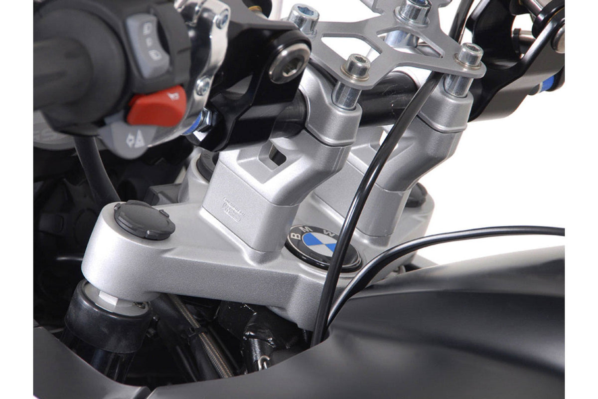 [LEH.07.039.117/S] Riser manubrio A=30 mm. Argento. BMW R1200GS/Adventure (08-).