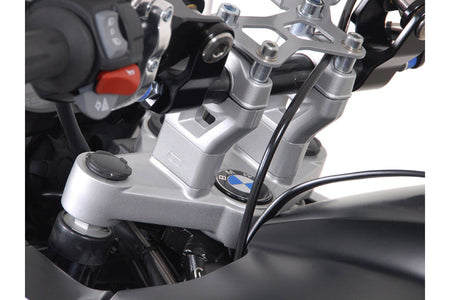 [LEH.07.039.117/S] Riser manubrio A=30 mm. Argento. BMW R1200GS/Adventure (08-).