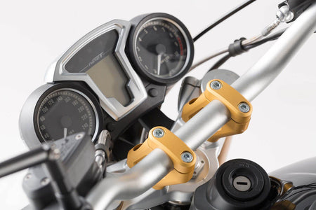 [LEH.07.512.10000/GD] Riser manubrio inclinato A=20 mm. Posa a 30 mm. Oro. BMW R nineT.