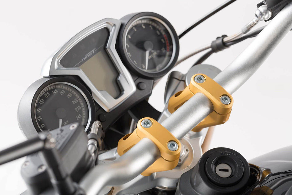 [LEH.07.512.10000/GD] Riser manubrio inclinato A=20 mm. Posa a 30 mm. Oro. BMW R nineT.
