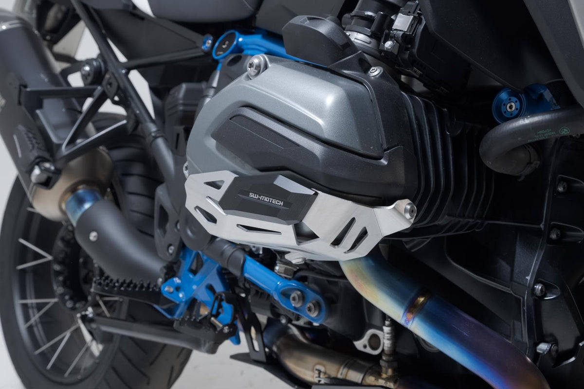 [MSS.07.781.10202] Protezione del cilindro Nero/Argento. Modelli BMW R 1200 (12-18).